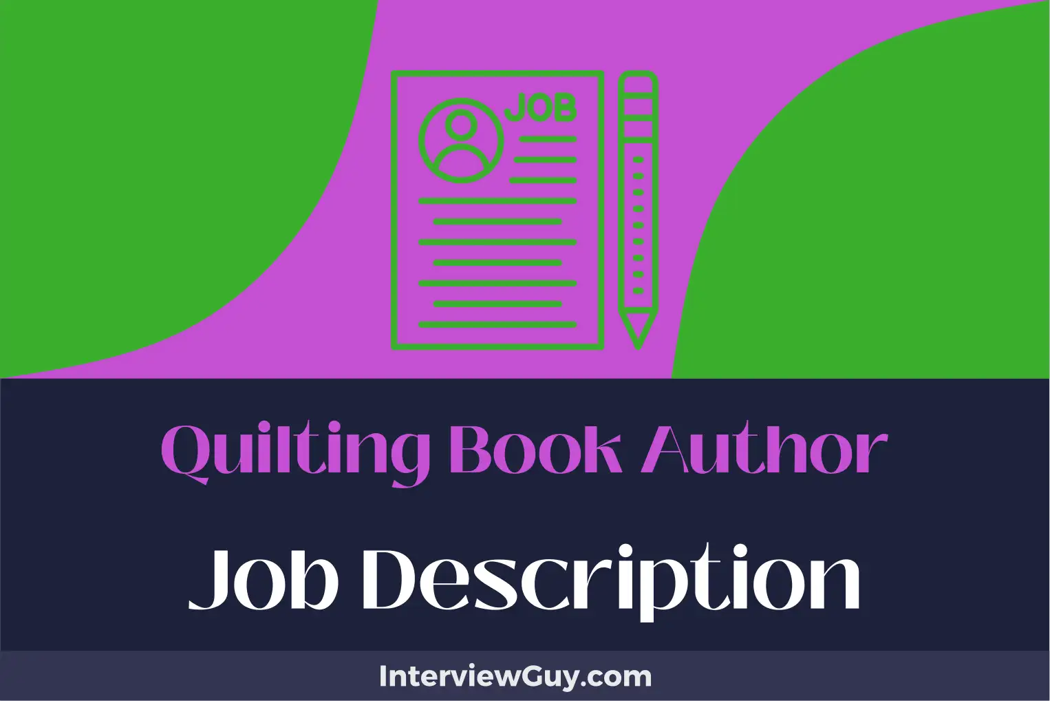 quilting book author job description