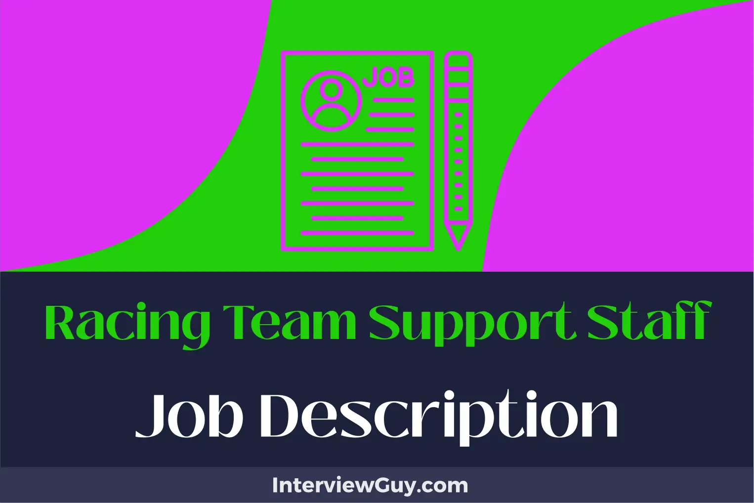 racing team support staff job description