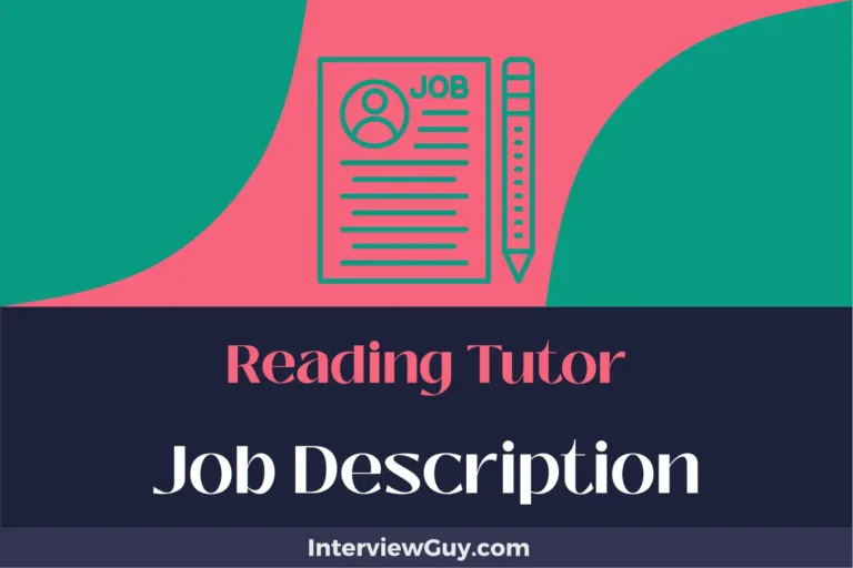 reading tutor job description