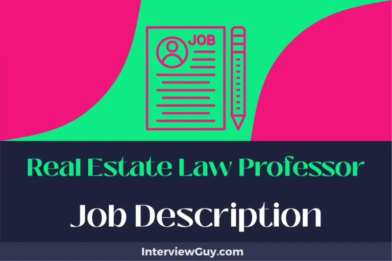 real estate law professor job description