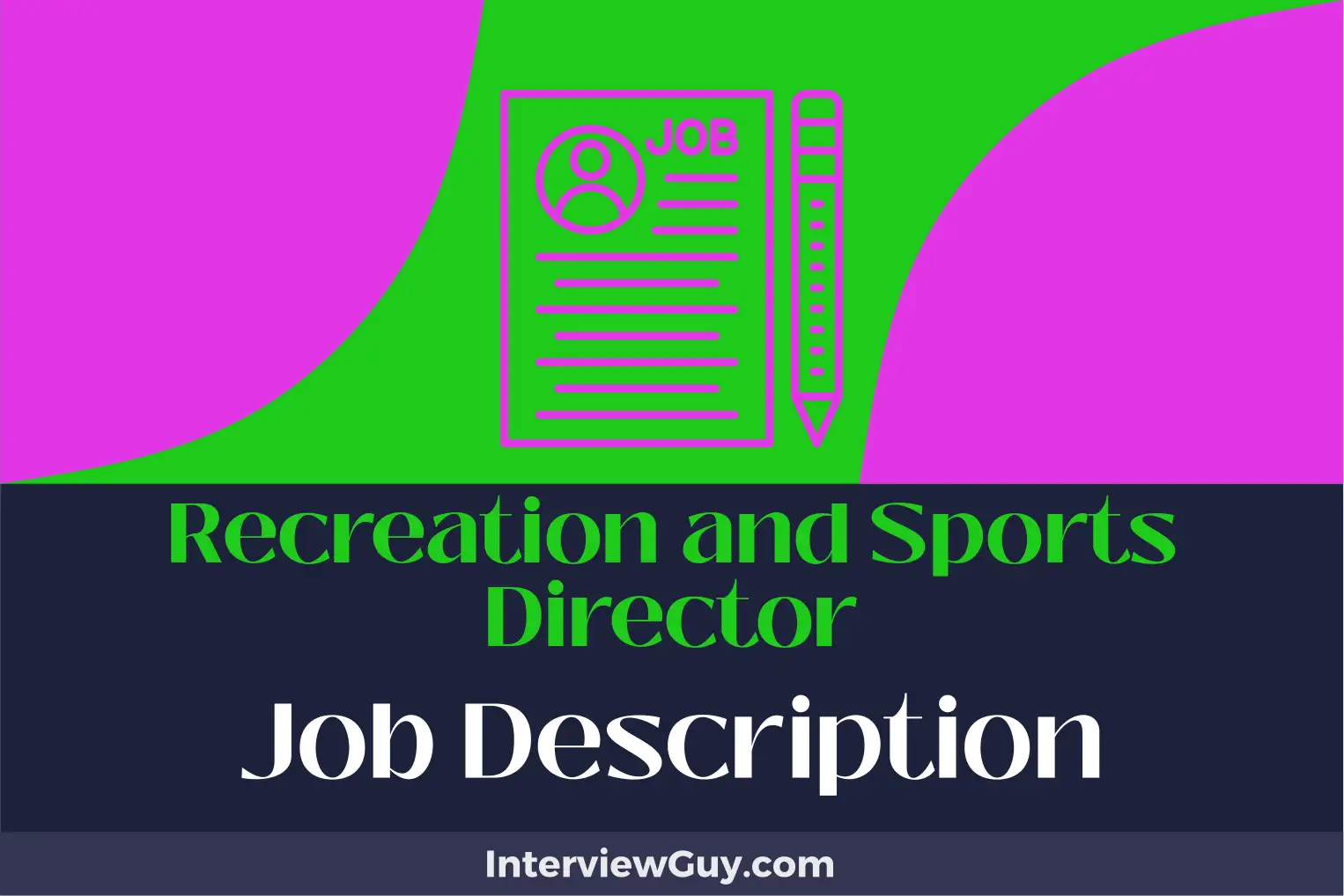 recreation and sports director job description