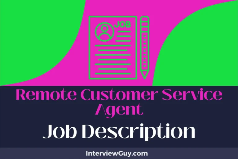 remote customer service agent job description