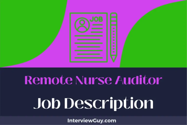 remote nurse auditor job description