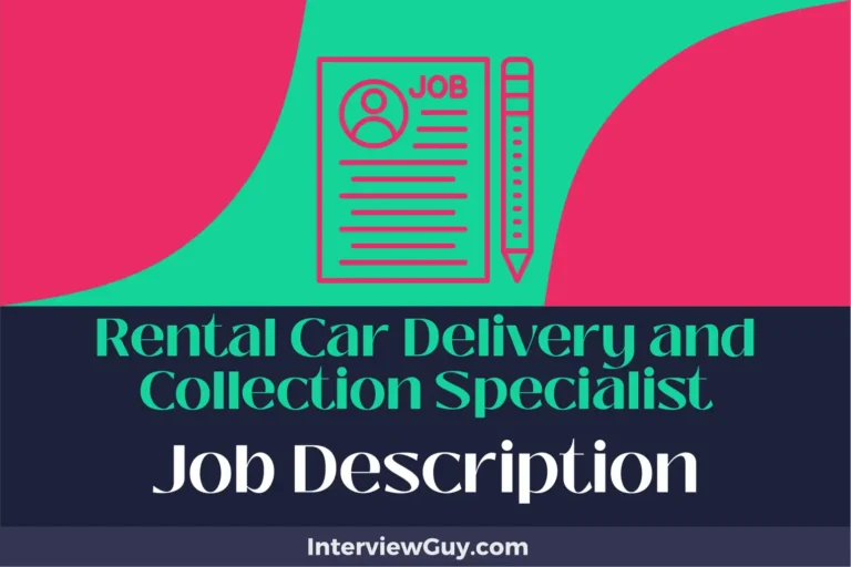 rental car delivery and collection specialist job description