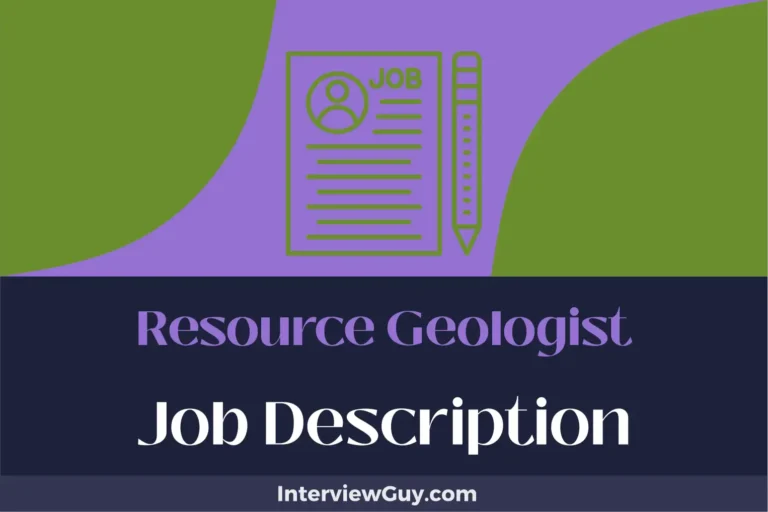 resource geologist job description