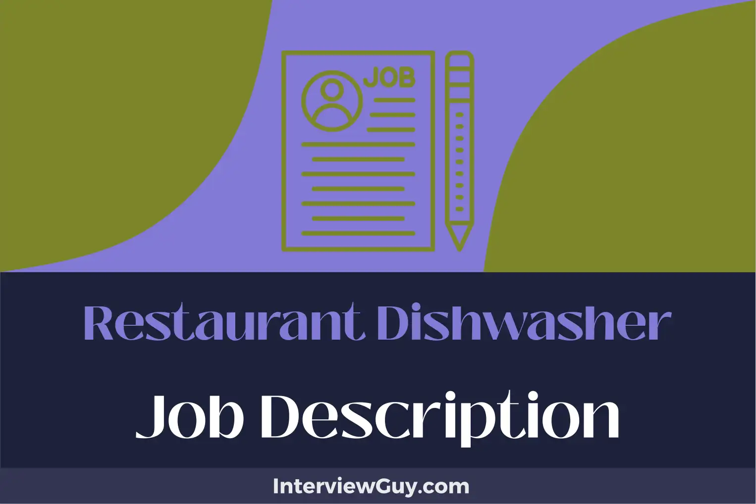 restaurant dishwasher job description