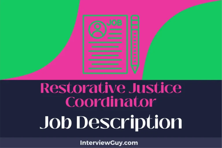 restorative justice coordinator job description