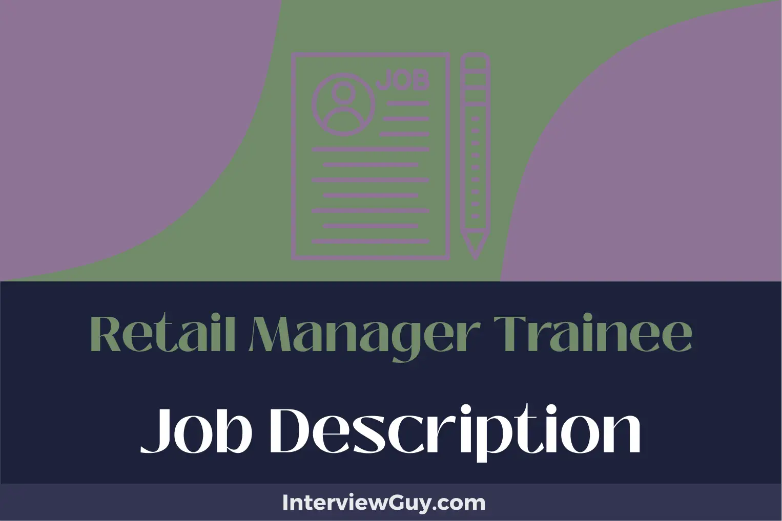 retail manager trainee job description