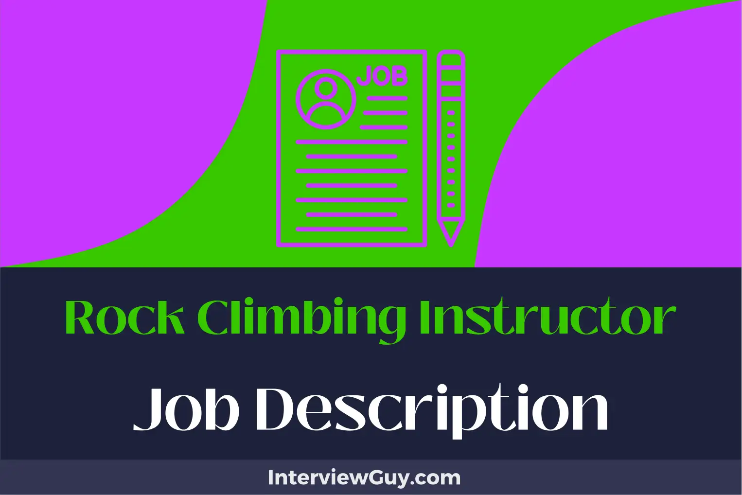 rock climbing instructor job description