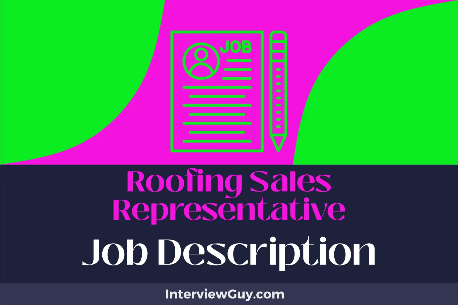 roofing sales representative job description