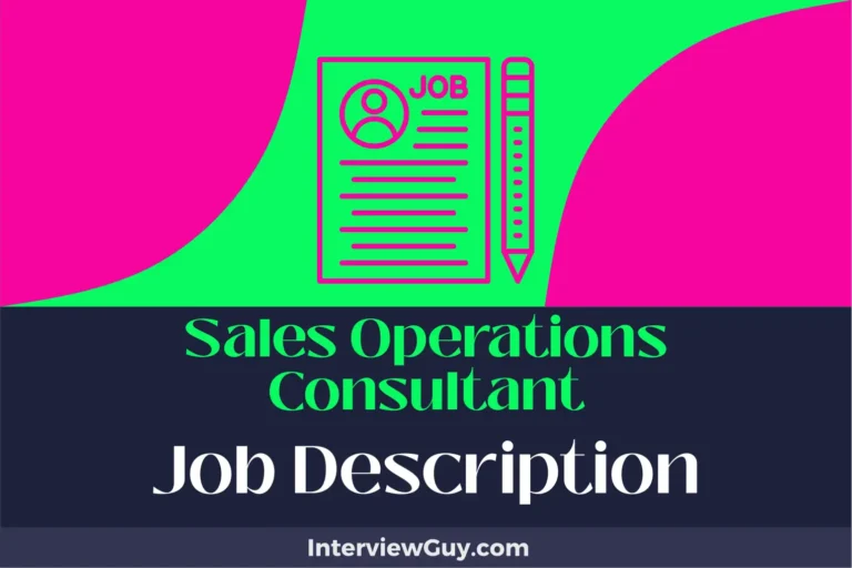 sales operations consultant job description