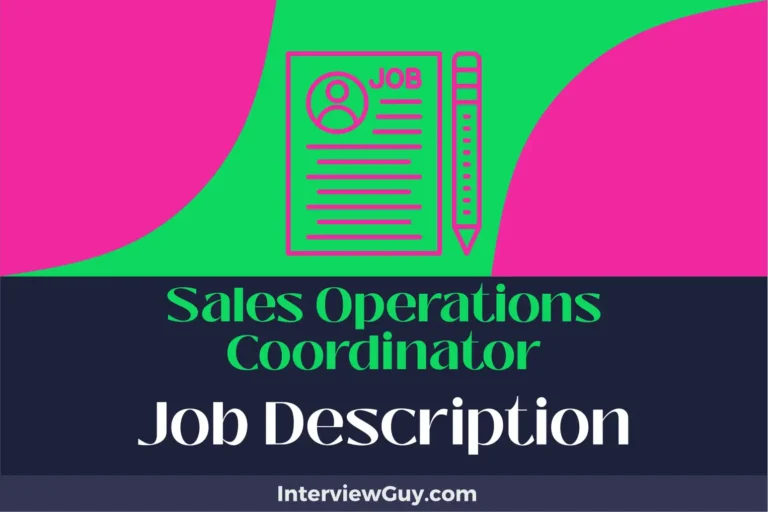sales operations coordinator job description