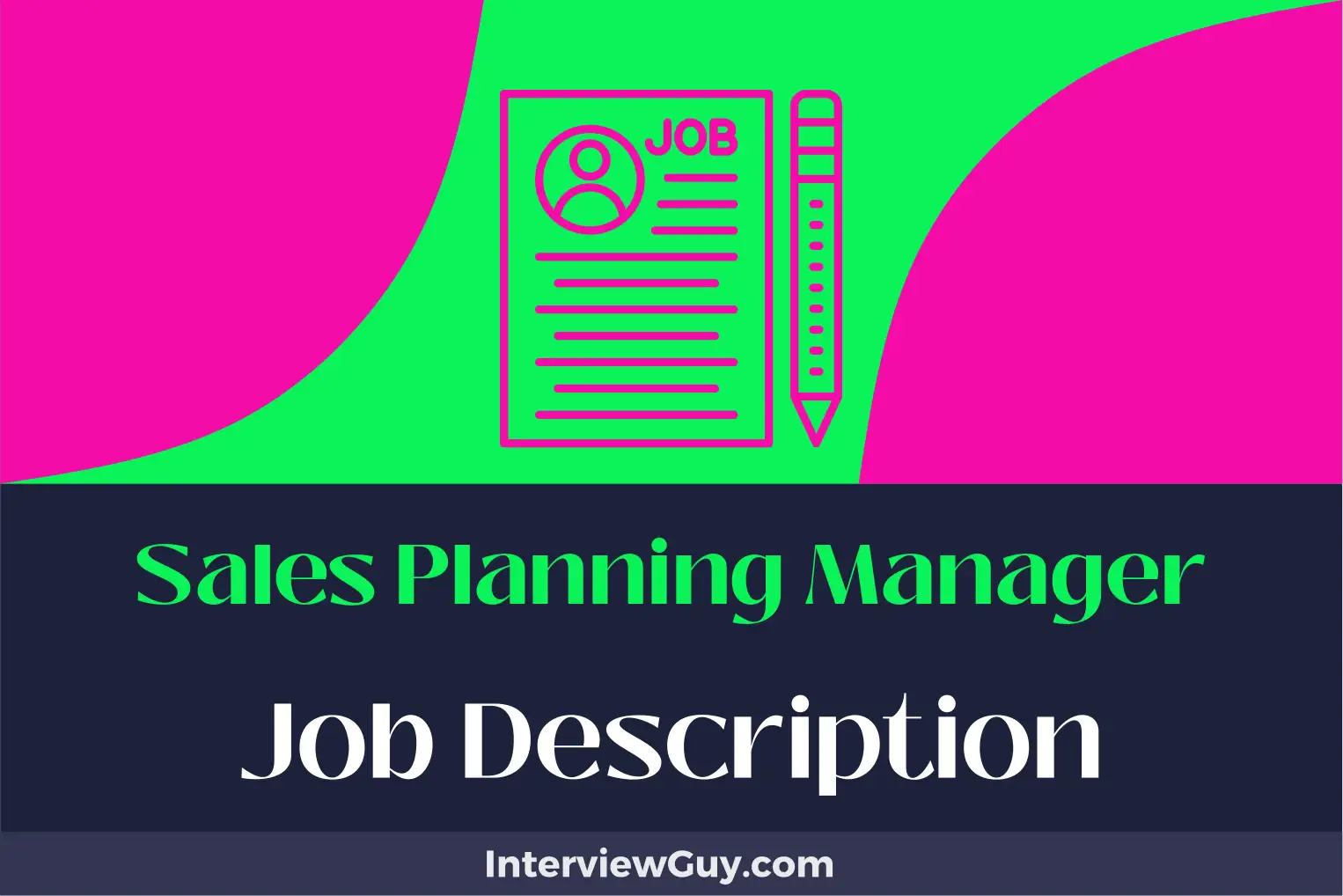sales planning manager job description
