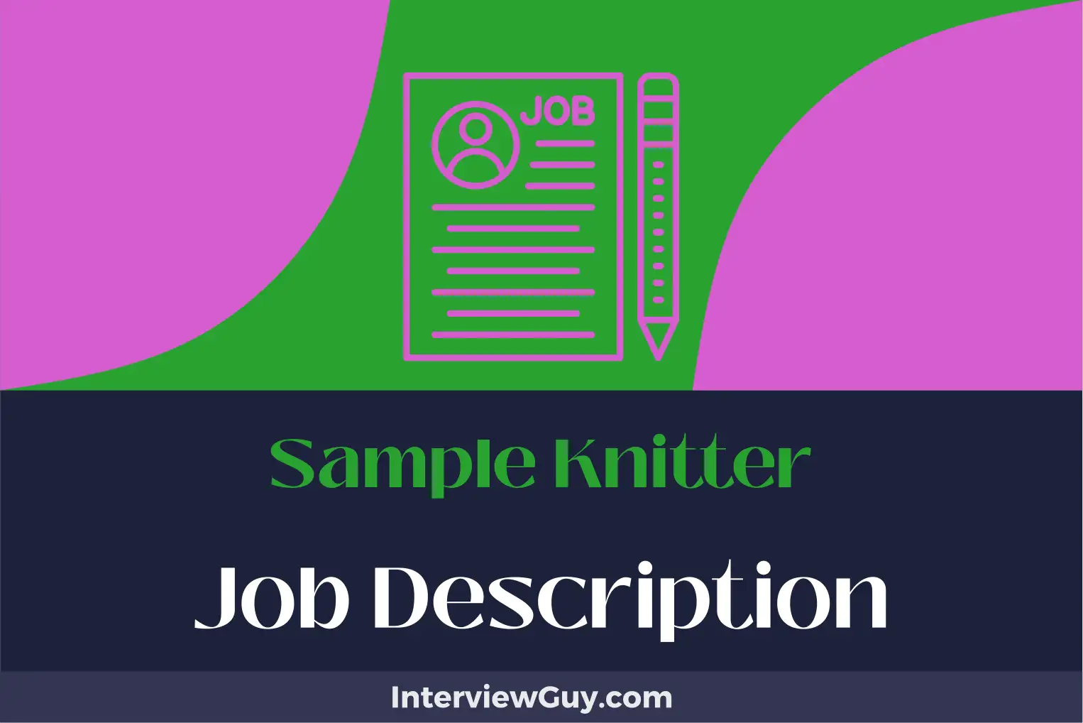 sample knitter job description