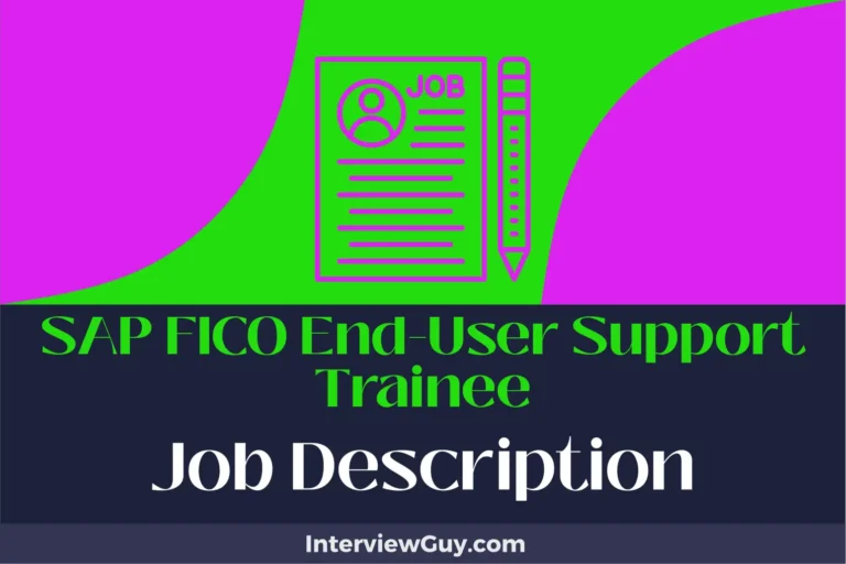 sap fico end-user support trainee job description