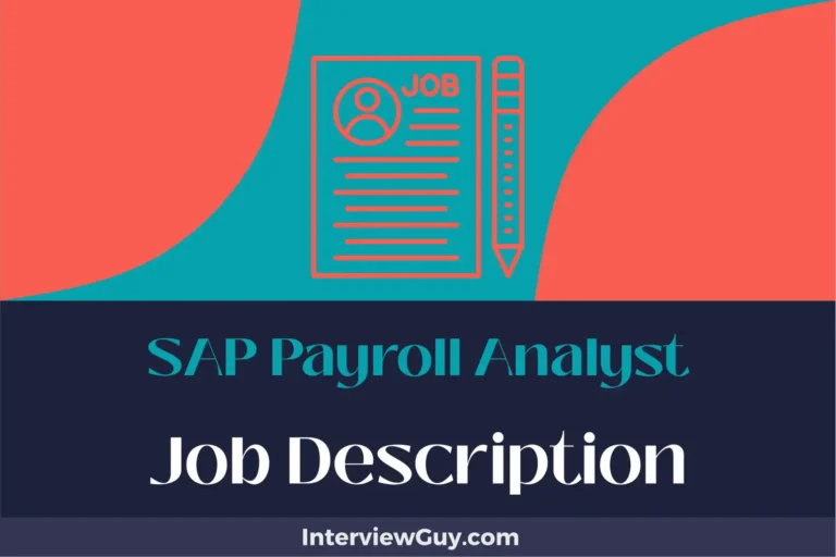 sap payroll analyst job description