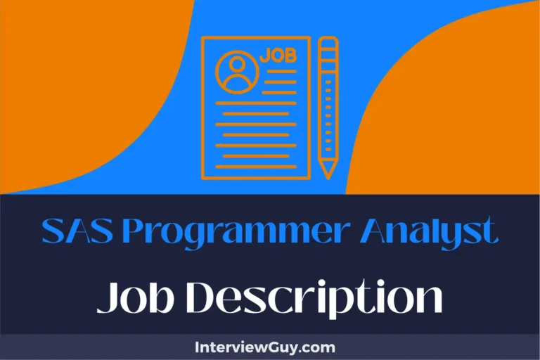 sas programmer analyst job description