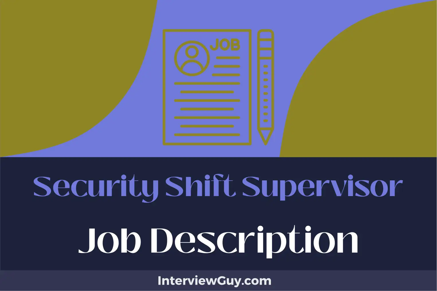 security shift supervisor job description