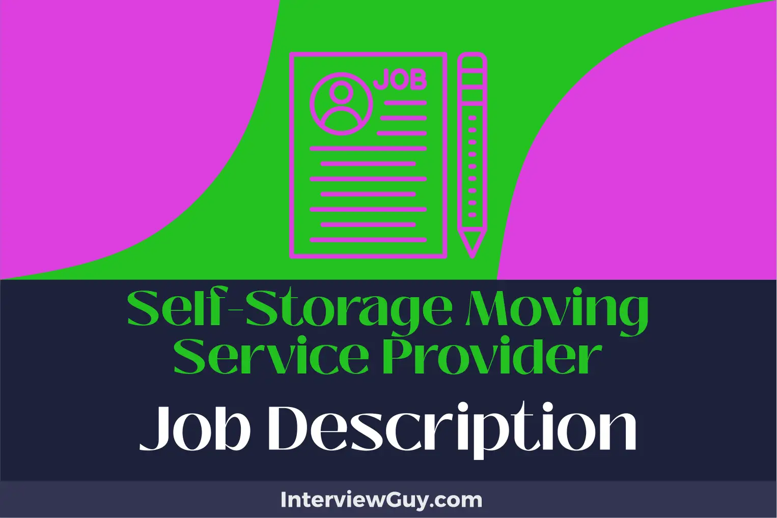 self-storage moving service provider job description