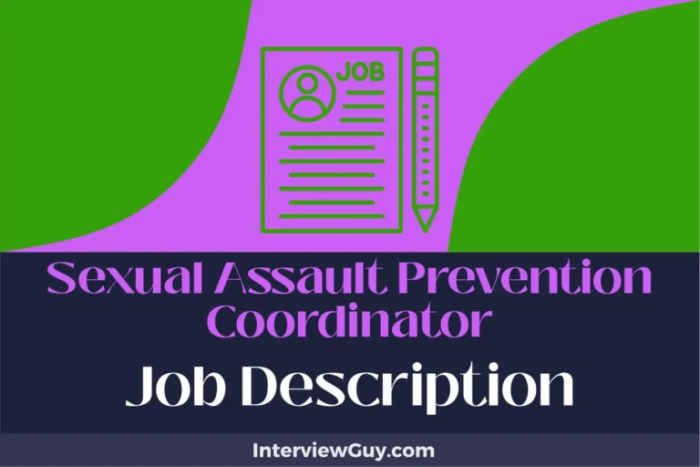 sexual assault prevention coordinator job description